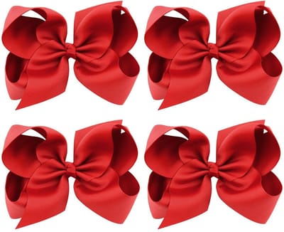 4 stuks rode strik haarspelden kinderen haarspelden kinderen haaraccessoires schattige meisjes haarspelden strikdecoratie