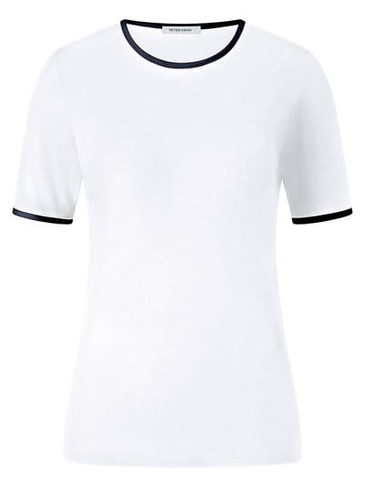 Shirt ronde hals Van Peter Hahn wit