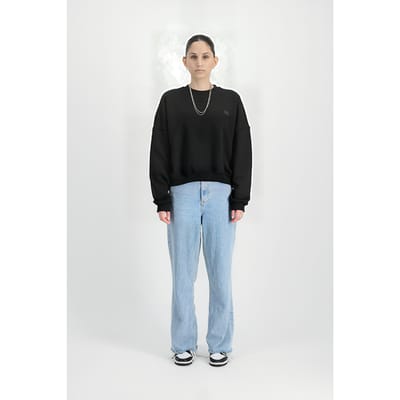 Alpha Industries Alpha Essentials Rl Sweater Black Maat: XS | Sweaters Outlet | Dames | Zwart