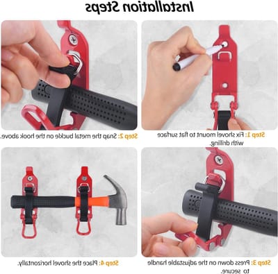 4 Pack Schep Houder voor Dakkoffers, Off-Road Accessoires, Wandmontage en Klembevestiging voor Scheppen en Bootaccessoires