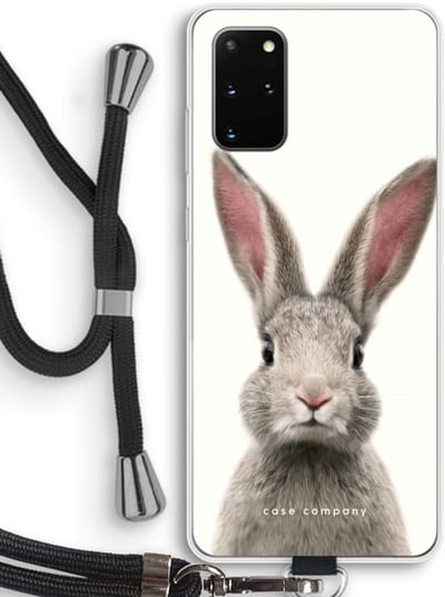 Case Company® - Hoesje met koord geschikt voor Samsung Galaxy S20 Plus hoesje met Koord - Daisy - Telefoonhoesje met Zwart Koord - Bescherming aan alle Kanten en Over de Schermrand