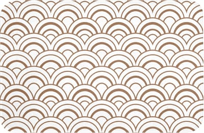 Badmat 60x40 cm - Antislip - Klassiek - Motief - Terracotta - Badmatten voor badkamer - Badkamermat - Douchemat - Badkamer mat