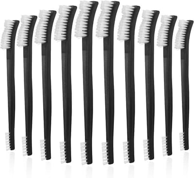 Dailygoods- Voegenborstels 10 stuks - Dubbelzijdig - Nylon en Kunststof - Multifunctioneel - Voor Badkamer en Gootsteen - 17 cm Lengte - Reinigingsborstels
