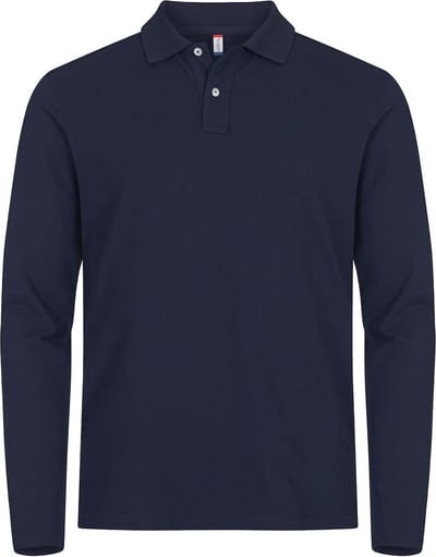 Clique Stretch Premium Polo L/S 028262 - Dark Navy - XL