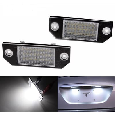Lampe de plaque d'immatriculation LED 12V, lumière blanche adaptée à Ford Focus C-MAX MK2, 2 pièces blanc
