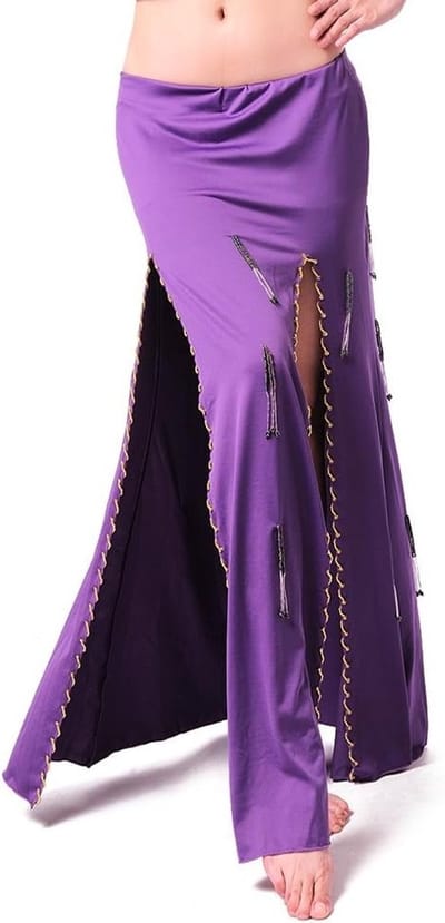 Oriental Belly Dance Rok voor Vrouwen - Sexy Lange Rok met Dubbele Split voor Dames, Perfect voor Buikdansen en Danskostuums