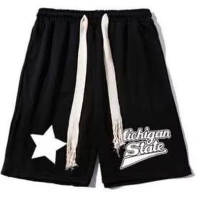 Gepersonaliseerde Bedrukte Shorts Heren Zomer Rechte Losse Casual Trendy Sportbroek One size zwart