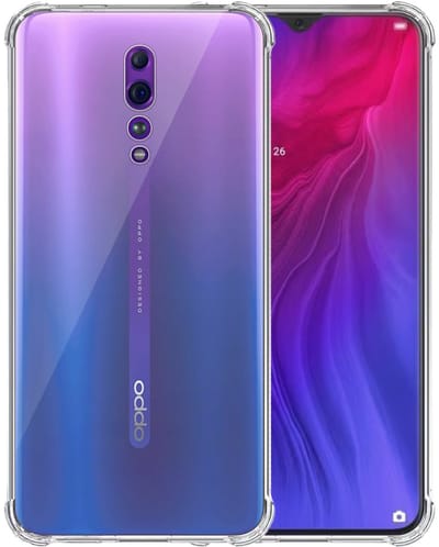 Telefoonhoesje Geschikt voor Oppo Reno Z Transparant Schokbestendig met Afneembaar Universeel Telefoonkoord - Backcover Case Siliconen ShockProof with Lanyard - Smartphonica geschikt voor Oppo Reno Z