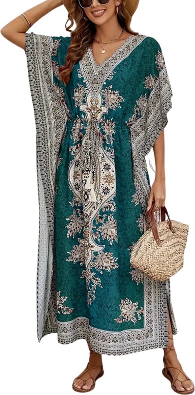Nivard Islamitische Kleding - Djellaba Dames - Moslim Kleding - Arabisch Dames Kaftan - Alhamdulillah - Groen