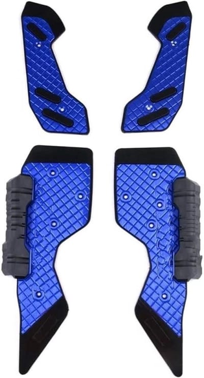 Motorfiets Voetsteunen - Pedaal Platen - Comfortabel Rijden - Antislip Ontwerp - CNC Aluminium - Blauw
