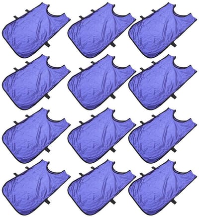 Dailygoods- Trainingsvesten 12 Stuks - Nylon Sportstof - Ademend - Geschikt voor Balsporten/Hardloopsporten - Comfortabele Pasvorm - Voor Fitness/Wandelen - Sporthesjes