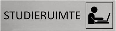 CombiCraft aluminium deurbordje Studieruimte - 165 x 45 mm met tape
