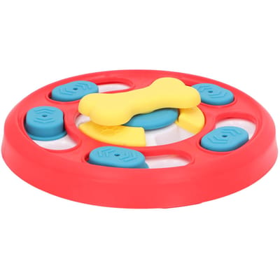 Hondenvoer Puzzel Voerbak Speelgoed IQ Training Puppy Stimulerend Snoepdispenser voor Angstverlichting Rood yellow