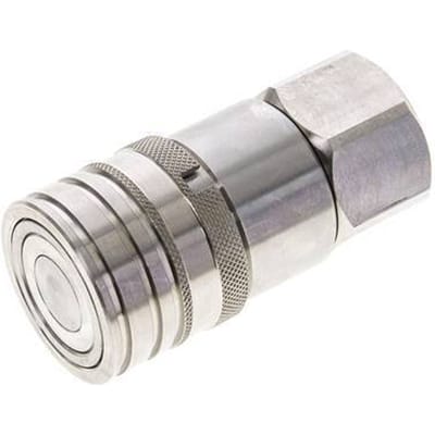 RVS DN 12 Vlakdichtende Koppeling Snelkoppeling G 3/4 inch Binnendraad ISO 16028 CEJN D 24.5mm
