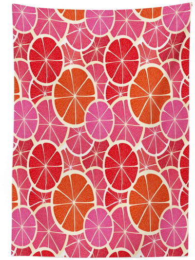 ABAKUHAUS Vruchten tafelkleed – Funky Grapefruit – 140x240 cm
