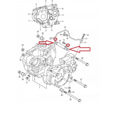 Joint moteur origine pour Moto Suzuki 350 DR 1990 à 1994 09280-16005-000 Neuf