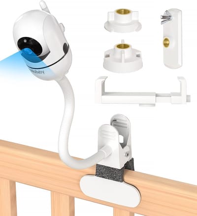 Babyfoon Houder - Camera Mount - Babykamer Beveiliging - Eenvoudig te Plaatsen - 1 Pack - Wit