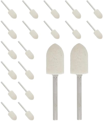 Polijstbits Wolvilt - Polijstschijven Kegels - Metaal Sieraden Polijsten - Minimale Oppervlakteschade - 20 Stuks - Diverse Kleuren