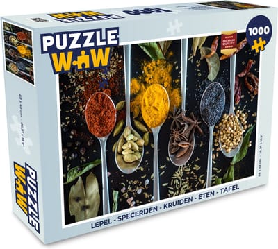 Puzzel Lepel - Specerijen - Kruiden - Eten - Tafel - Legpuzzel - Puzzel 1000 stukjes volwassenen