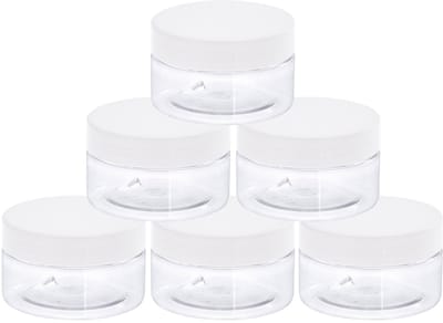 10x Potje 100ml - Lege, Kunststof Potjes met Schroefdeksel Cosmetica, Hobby - PET - Navulbaar