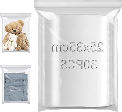 Sealable Plastic Bags - 30 Stuks Herbruikbare Opbergzakken voor Voedsel en Organisatie