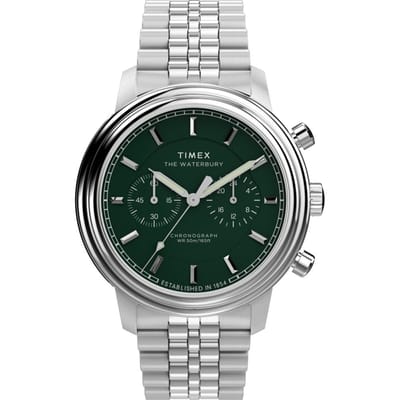 Timex Waterbury Metropolitan Heren Zilver Horloge TW2Y23600