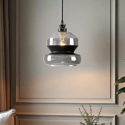 LumenXL 1-lichts hanglamp Sofie - breed glas