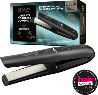 Revamp Draadloze Mini Stijltang - Draadloos en Compact - Ionentechnologie - 30 Minuten Draadloos Stijlen - 160 °C tot 210 °C - Keramisch - Inclusief Reisetui - Roze - ST1700