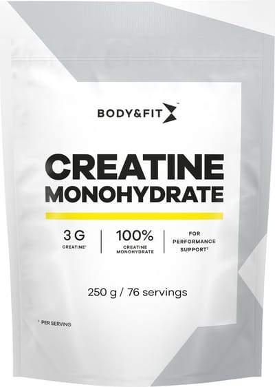 Body & Fit Creatine Monohydrate - 100% Creatine Monohydraat - Supplement voor Spieropbouw/Prestaties - Smaakloos - 250 gram (76 doseringen)