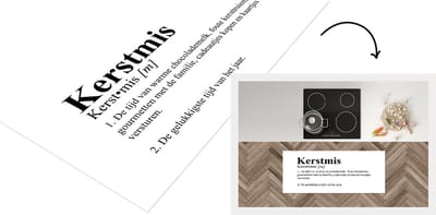 Keukenloper - Loper keuken - Kerstmis definitie - Spreuken - Quotes - Kerst - Woordenboek - 120x50 cm - Keukenloper vinyl