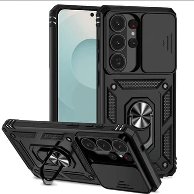 Casemania - Backcover met Ring & Camera Protection voor Samsung S26 Ultra - Zwart
