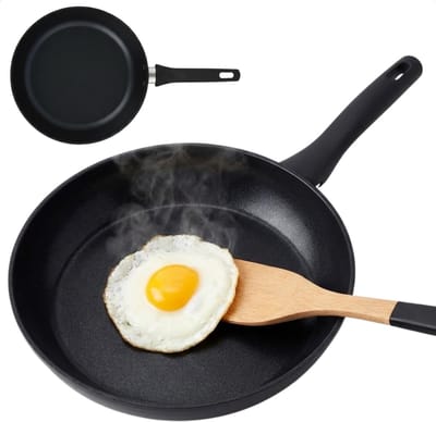 Cheqo® Koekenpan - Koekenpan Inductie - Inductie Koekenpan - Bakpan - Bakpan Inductie - Koekenpan Antiaanbak - Pfas Vrije Koekenpan - Zwarte Koekenpan - Koekenpan Zonder Pfas - Koekenpan Zonder Ptfe