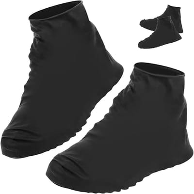 3 paar regenbestendige schoenovertrekken, wasbaar, herbruikbaar, waterdicht en antislip, met een bandenprofiel, zwart, maat M (geschikt voor EU 35-39)