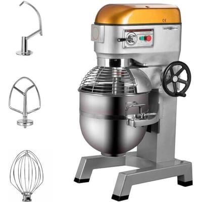 GGM Gastro Planetenrührmaschine - 60 Liter - 2,24 kW - inkl. 3 Rühraufsätze Zilver / Oranje