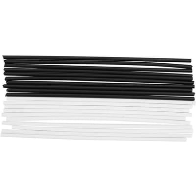20 stuks ABS Gitaar Zijstippen Positiemarkeringen 100mm Lengte Wit Zwart black