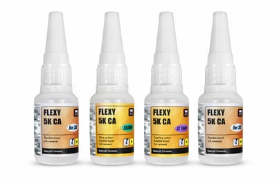 VMS Secondelijm Set – Resin, Extra Dun, Slow & Diorama – 4-Delige CA Lijmset voor Modelbouw en Treinlandschappen