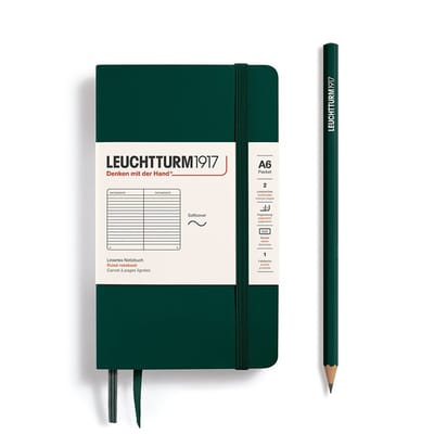 Leuchtturm1917 A6 Pocket Notitieboek ruled softcover Forest Green