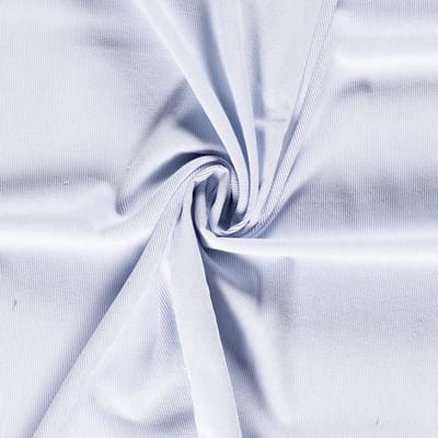 Babyrib Stof Uni per Meter – Licht Blauw – Fijne Rib / Smalle Corduroy – Licht Stretch – Voor Broeken, Jurken & Rokken