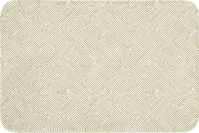 Badmat 90x60 cm - Antislip - Geometrisch - Lijnen - Groen - Badmatten voor badkamer - Badkamermat - Douchemat - Badkamer mat
