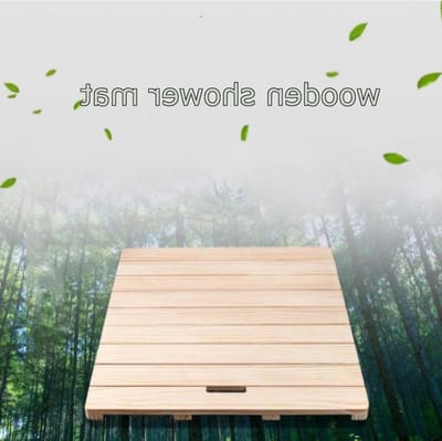 Badmat, Massief houten badmat met handvat en lattenbodem, meerdere maten(60x90cm/24x35in)