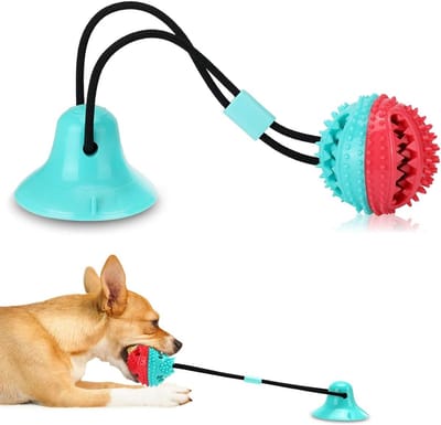 Daity 1-Pack - Interactief touwtrekspeelgoed - educatief speelgoed - bijtspeelgoed voor puppy's - snoepbal voor kleine en middelgrote honden - geschikt om mee te spelen op gladde vloeren.