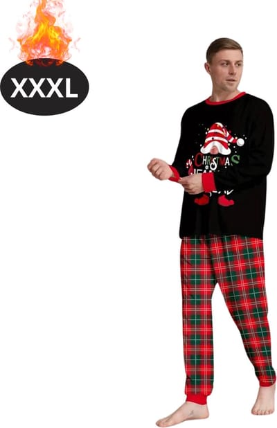 Bovista Kerst Pyjama - Heren - Kerstpyjama - Mannen - Slaapkleding Volwassenen - Set - Broek - Shirt - Christmas - Maat XXXL