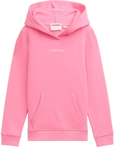 Tom Tailor - Hoodie-sweatshirt met logoprint - Maat 92/98 - pink universe