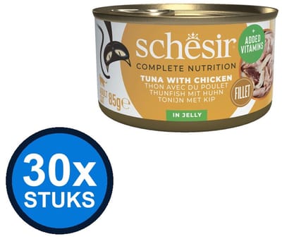 30x Schesir - Tonijn & Kip in Gelei - Kattenvoer Natvoer - 85g