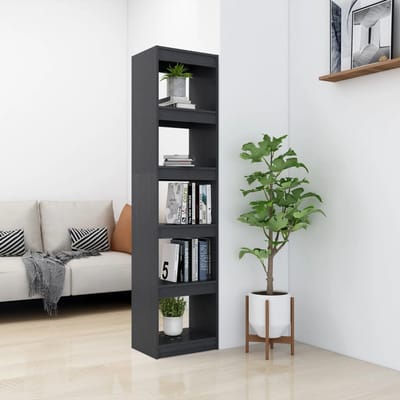 vidaXL - Boekenkast/kamerscherm - 40x30x167,5 - cm - massief - grenenhout - grijs