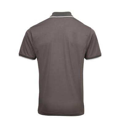 Premier Herencontrast Coolchecker Polo Shirt (Donkergrijs/zilver)