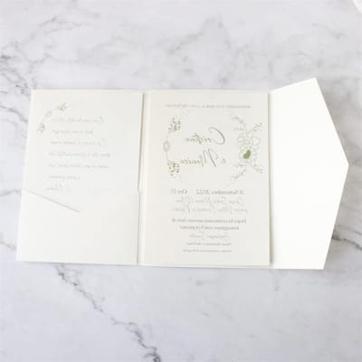 Huwelijksuitnodigingen Pakket - Feest Decoratie Kaarten - Bruiloft Verjaardag - DIY Ontwerp Mogelijkheden - 12.45 x 18.03 cm - Ivoor