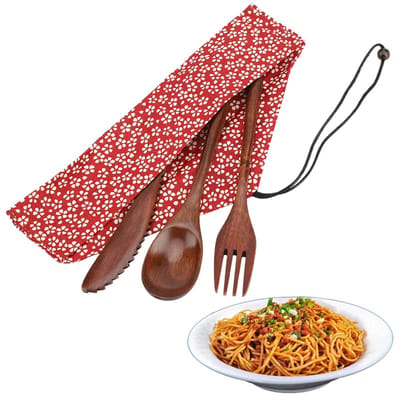 Dailygoods- Lepel Houten - Vork - Serviesset - Keuken - Thuis - Afmetingen: 22,5 x 3,5 cm