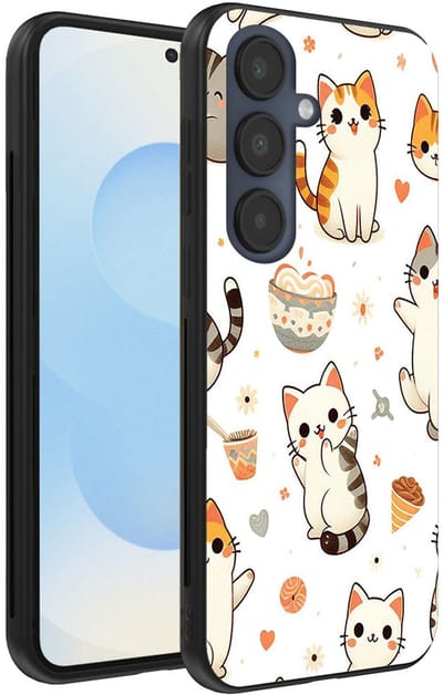 Smartphonica Telefoonhoesje Geschikt voor Samsung Galaxy S25 met katten opdruk - TPU backcover case cat design geschikt voor Samsung Galaxy S25