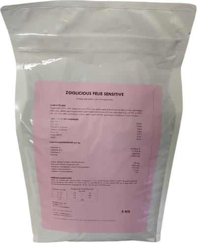 Zoolicious Felis Adult Sensitive 5kg - volledig diervoeder voor gevoelige volwassen katten